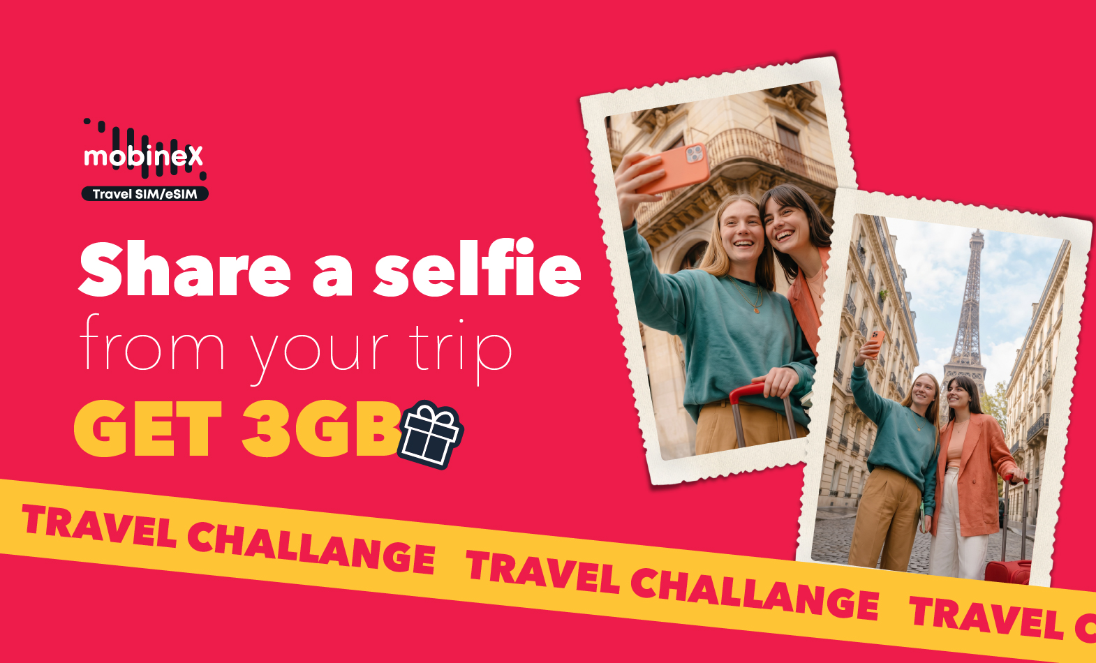 Join the mobineX Challenge and get extra internet as a gift while traveling
